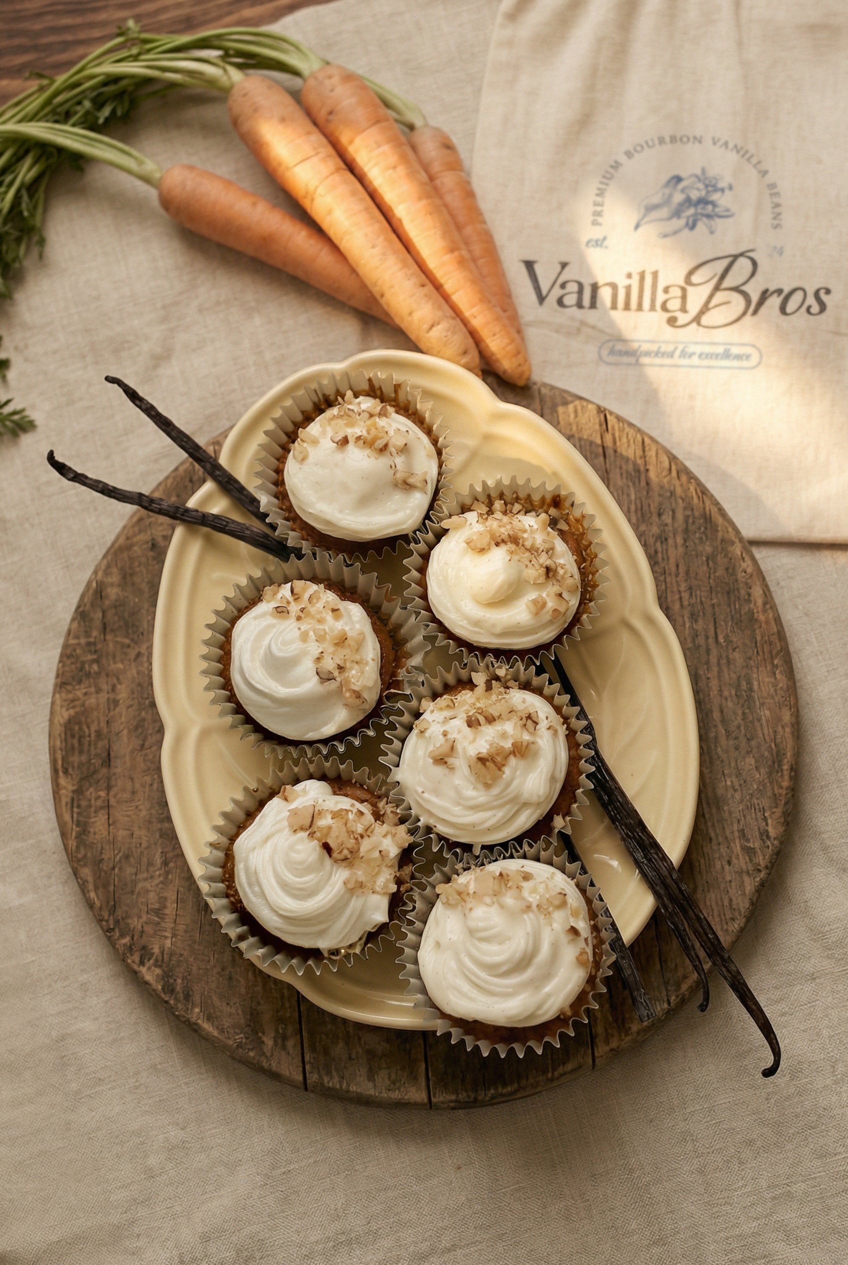 Moist Carrot Cake Cupcakes with Cream Cheese Frosting